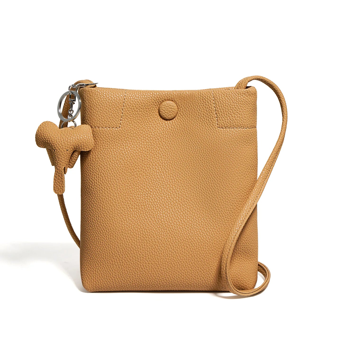 New genuine leather bucket bag for women's summer simple crossbody casual soft leather shoulder phone bag