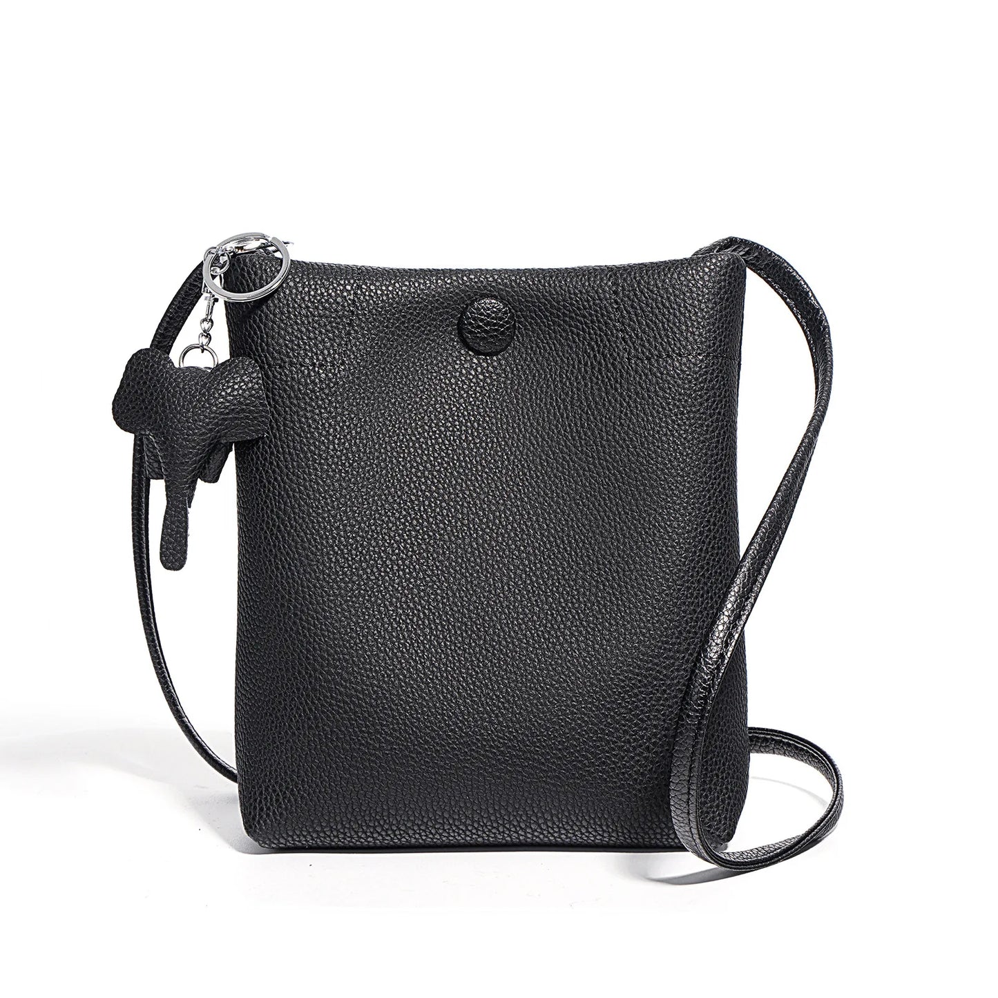 New genuine leather bucket bag for women's summer simple crossbody casual soft leather shoulder phone bag