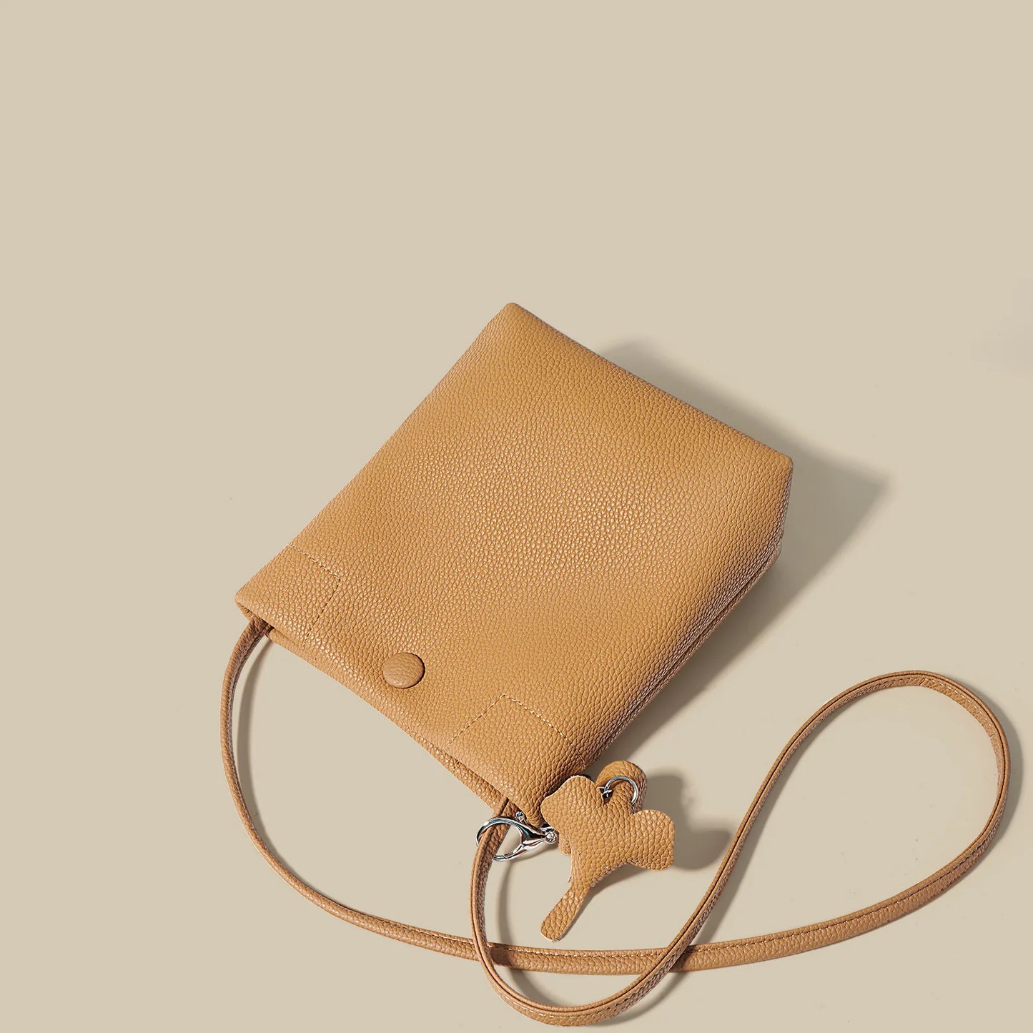 New genuine leather bucket bag for women's summer simple crossbody casual soft leather shoulder phone bag