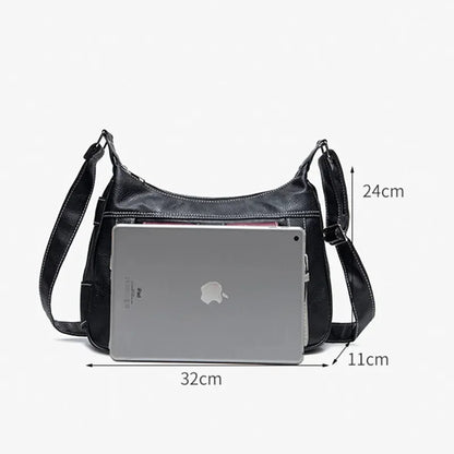 New leather women's shoulder fashion crossbody multi-pocket female messenger casual handbag