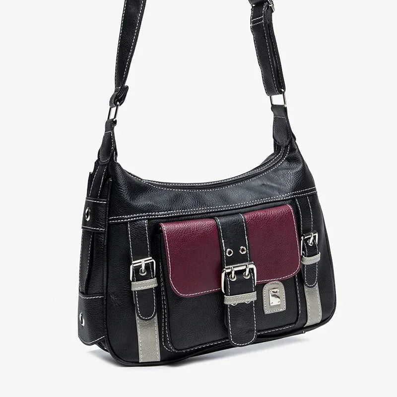 New leather women's shoulder fashion crossbody multi-pocket female messenger casual handbag