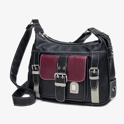 New leather women's shoulder fashion crossbody multi-pocket female messenger casual handbag