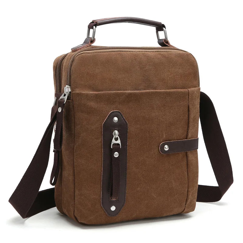 New men messenger bag canvas multifunctional portable casual handbag retro men's shoulder bag fashion men's crossbody bag