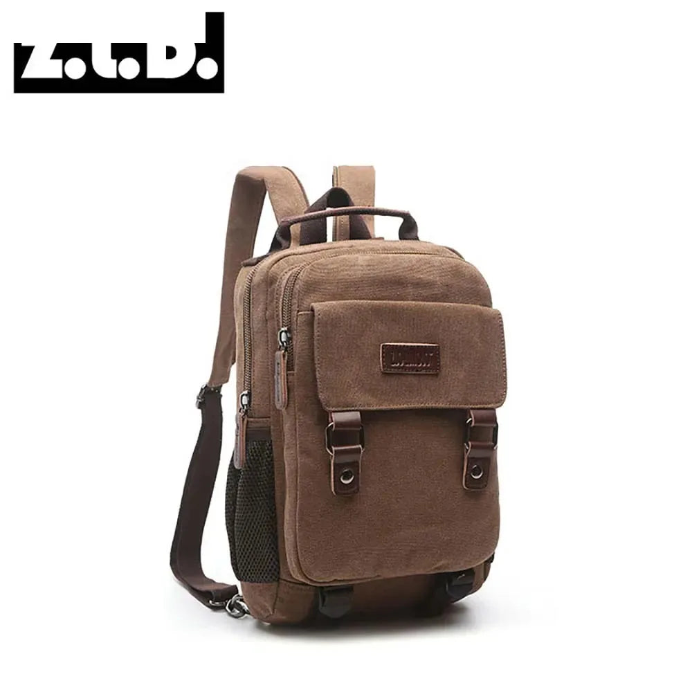 New men's Leisure Canvas hiking Backpack versatile canvas shouder bag Crossbody Bag men women Vintage Messenger Bags