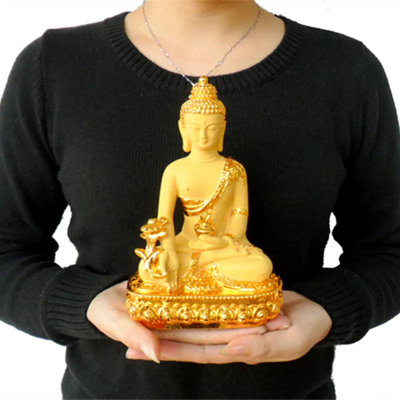 New of medicine guru buddha glass ornaments living room entrance by pharmacists buddha resin ornaments crafts home figure statue