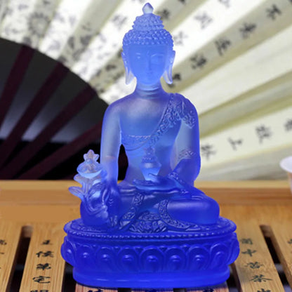 New of medicine guru buddha glass ornaments living room entrance by pharmacists buddha resin ornaments crafts home figure statue