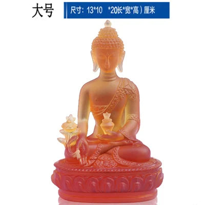 New of medicine guru buddha glass ornaments living room entrance by pharmacists buddha resin ornaments crafts home figure statue