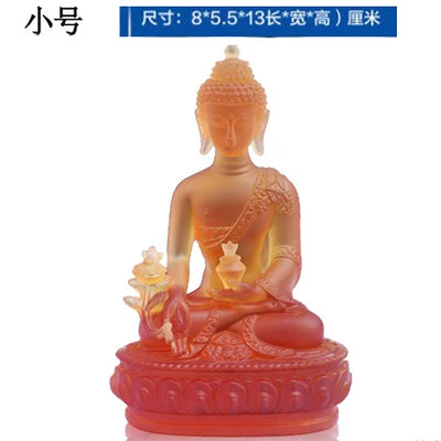 New of medicine guru buddha glass ornaments living room entrance by pharmacists buddha resin ornaments crafts home figure statue