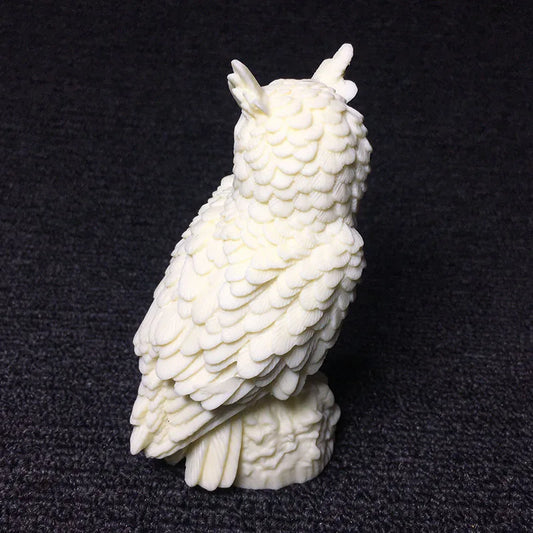 New owl carving statue ，Domineering animal desktop ornaments hand-carved，Lovely home office decoration gift