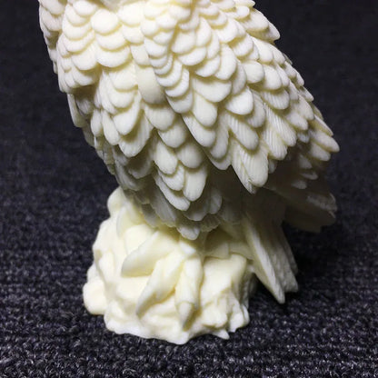 New owl carving statue ，Domineering animal desktop ornaments hand-carved，Lovely home office decoration gift