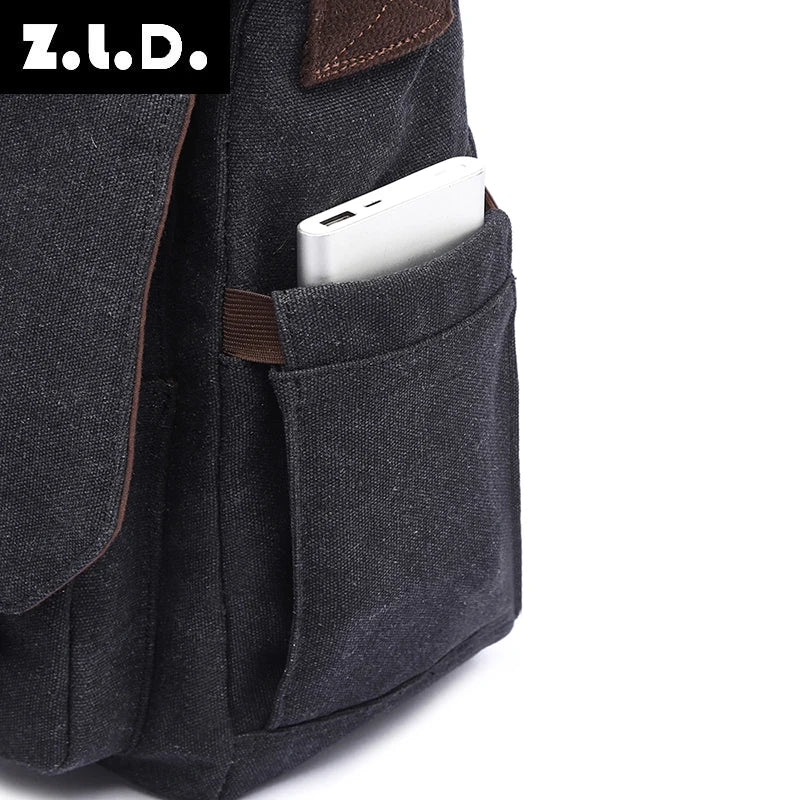 New sports messenger bag vintage canvas computer shoulder crossbody shoulder bags men
