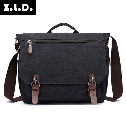 New sports messenger bag vintage canvas computer shoulder crossbody shoulder bags men