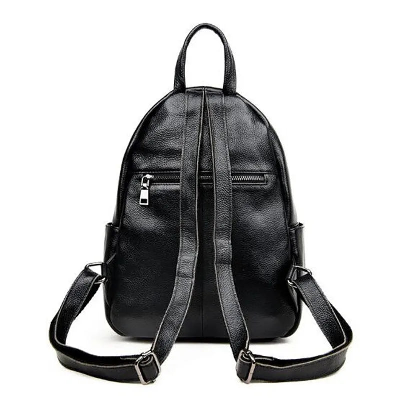 New street trend luggage leather solid color backpack cowhide fringe women's Unisex backpack