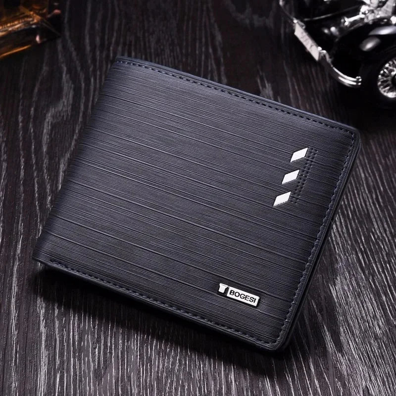 New style Men's Cross Section Fashion Multi-function Card Package PU Leather Wallet Luxury Vintage Dropshipping