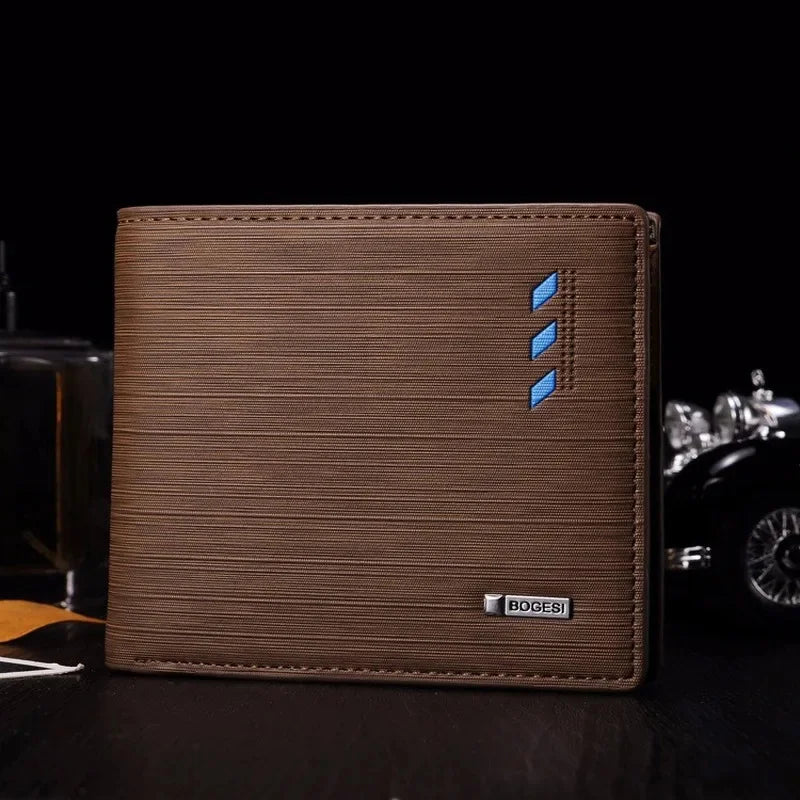 New style Men's Cross Section Fashion Multi-function Card Package PU Leather Wallet Luxury Vintage Dropshipping