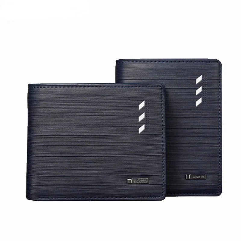 New style Men's Cross Section Fashion Multi-function Card Package PU Leather Wallet Luxury Vintage Dropshipping