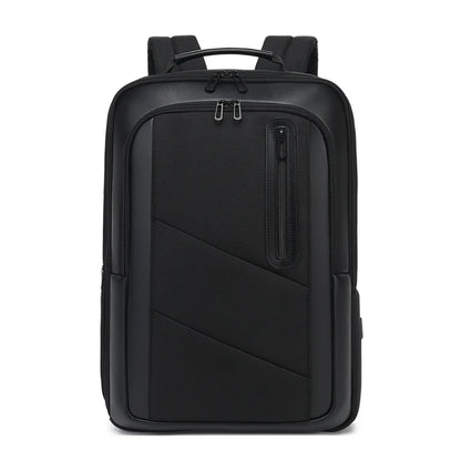 New style black waterproof backpack business backpack with USB charging port