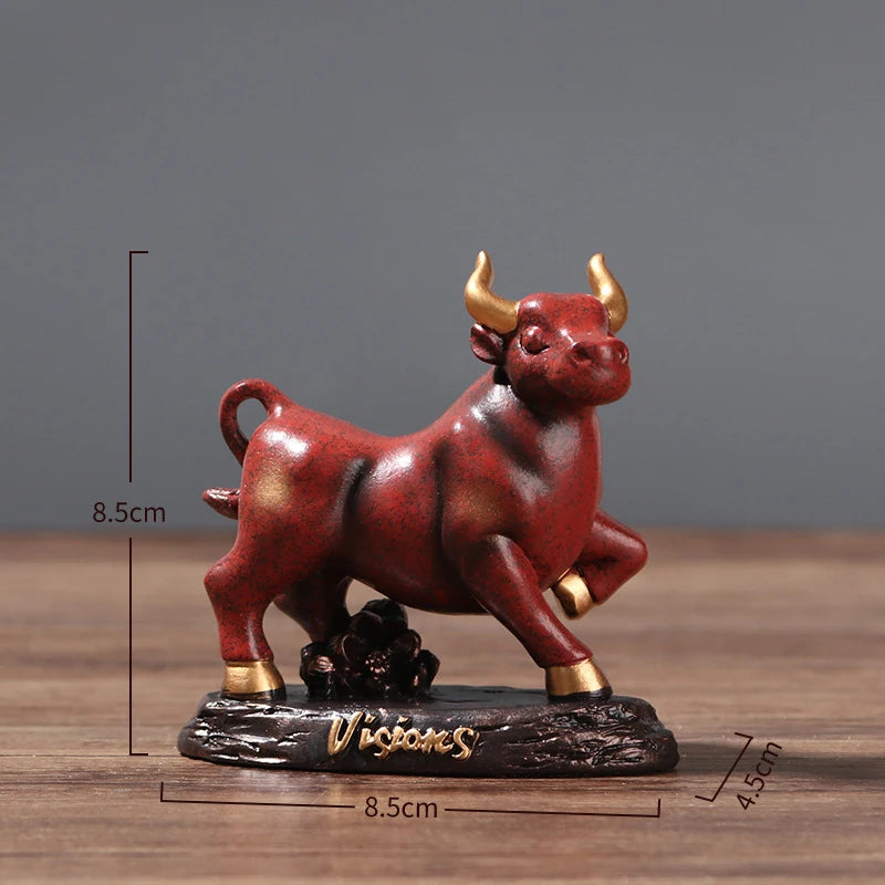 New style cow decoration resin bull statue Wall Street Bull Modern Art Sculpture Home living room study decoration accessories