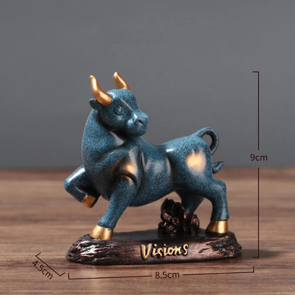 New style cow decoration resin bull statue Wall Street Bull Modern Art Sculpture Home living room study decoration accessories