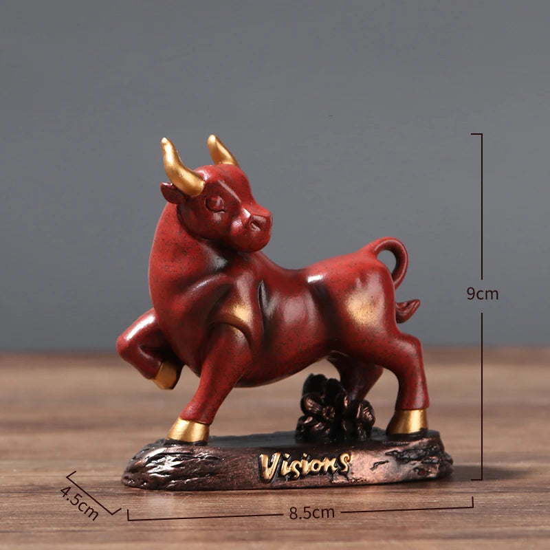 New style cow decoration resin bull statue Wall Street Bull Modern Art Sculpture Home living room study decoration accessories