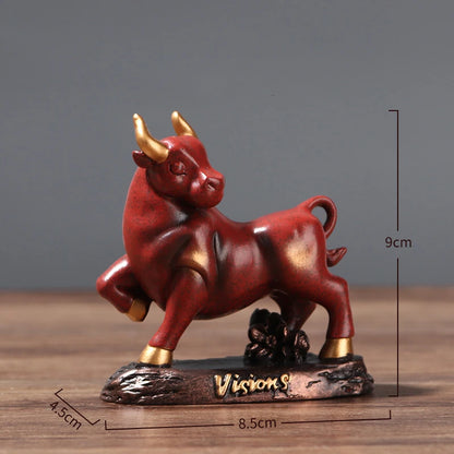 New style cow decoration resin bull statue Wall Street Bull Modern Art Sculpture Home living room study decoration accessories
