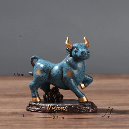 New style cow decoration resin bull statue Wall Street Bull Modern Art Sculpture Home living room study decoration accessories