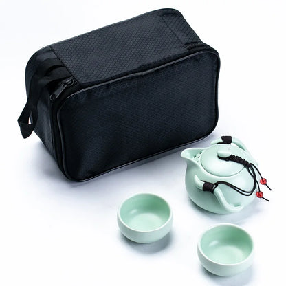 New tea cups white Ceramic cup set clay cup pu er tea tols kung fu teapot tea cup Travel bag Free shipping