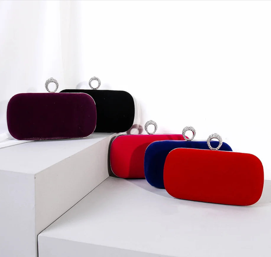 New velvet dinner ring clutch purse bag for wedding party prom Clutches Handbags shoulder bag messenger bags for Christmas gift