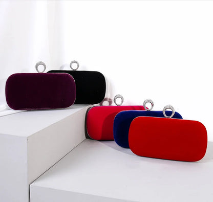 New velvet dinner ring clutch purse bag for wedding party prom Clutches Handbags shoulder bag messenger bags for Christmas gift
