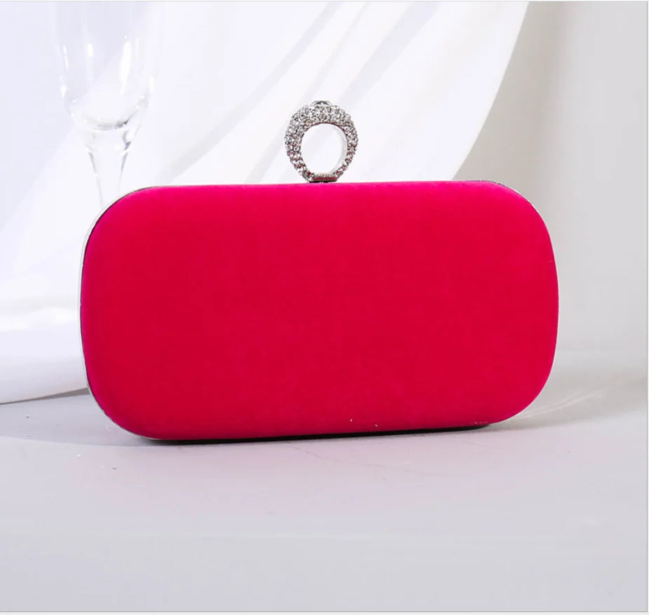 New velvet dinner ring clutch purse bag for wedding party prom Clutches Handbags shoulder bag messenger bags for Christmas gift