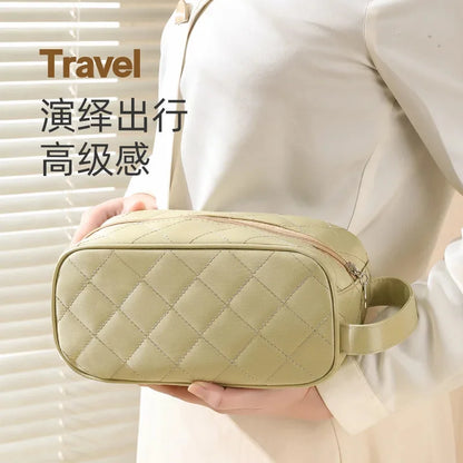 New women's portable makeup rhombic large-capacity waterproof storage travel nylon wash multifunctional cosmetic bag