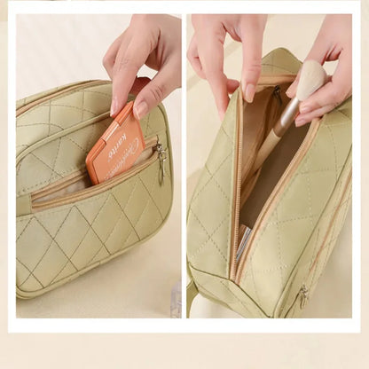New women's portable makeup rhombic large-capacity waterproof storage travel nylon wash multifunctional cosmetic bag