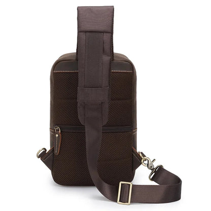 Newsbirds Bag Big Capacity Crazy Horse Pack Crossbody Backpack Vintage Style Leather Chest Bags
