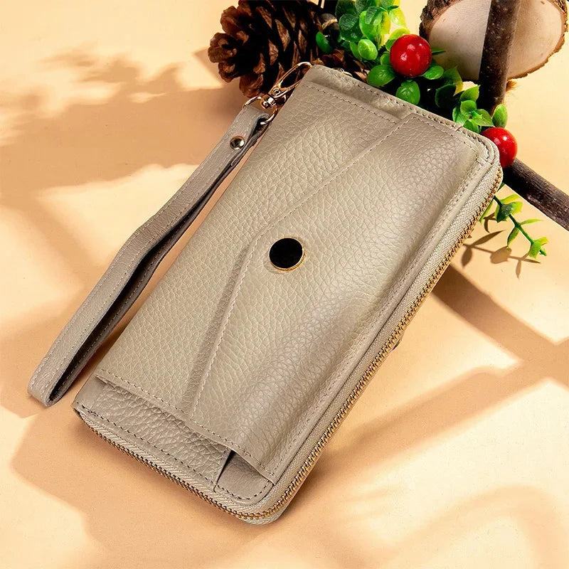 Newsbirds Leather Wallet Of Women Female Clutch Bag mobile phone collection bag female ladies long purse genuine leather