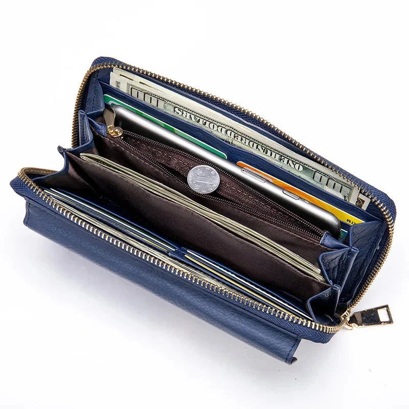 Newsbirds Leather Wallet Of Women Female Clutch Bag mobile phone collection bag female ladies long purse genuine leather