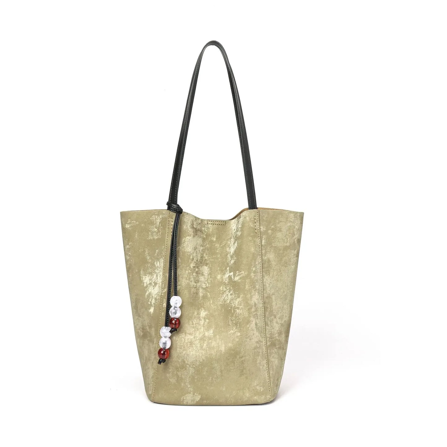 Niche Cowhide Commuter Tote Bag Women's Genuine Leather Large Capacity Bucket Bag Shoulder Handbag Designer Bags Luxury