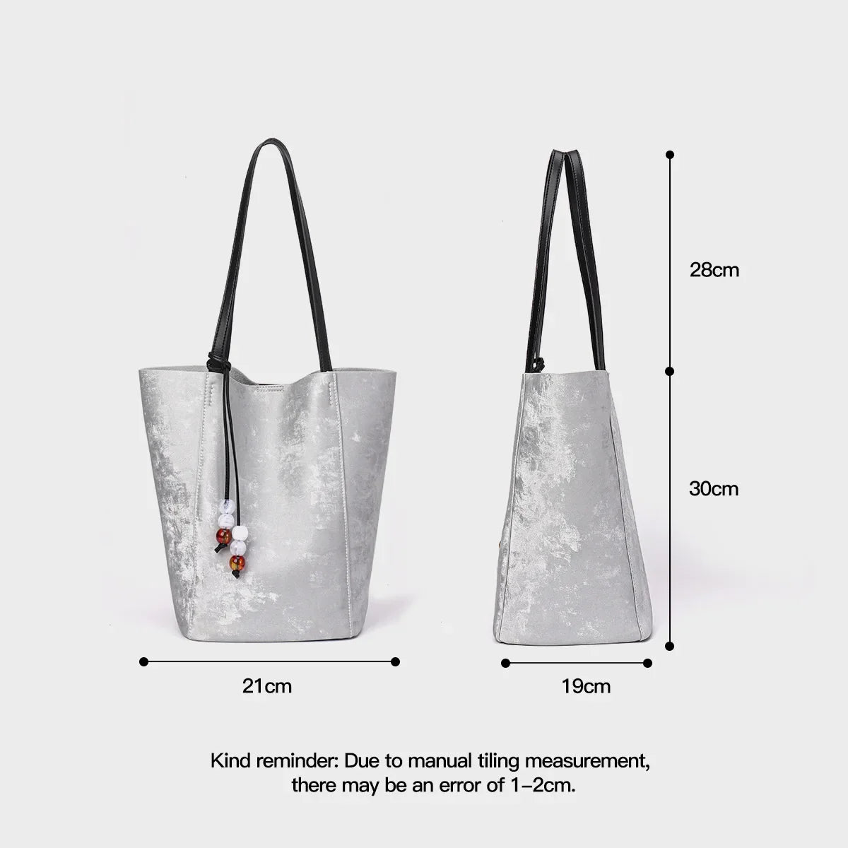 Niche Cowhide Commuter Tote Bag Women's Genuine Leather Large Capacity Bucket Bag Shoulder Handbag Designer Bags Luxury