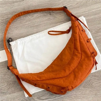 Niche Crossbody Bag Casual Bandage Design Nylon Shoulder Bags Large Capacity All-match Practical Hobo Bag Fashion Female Purses