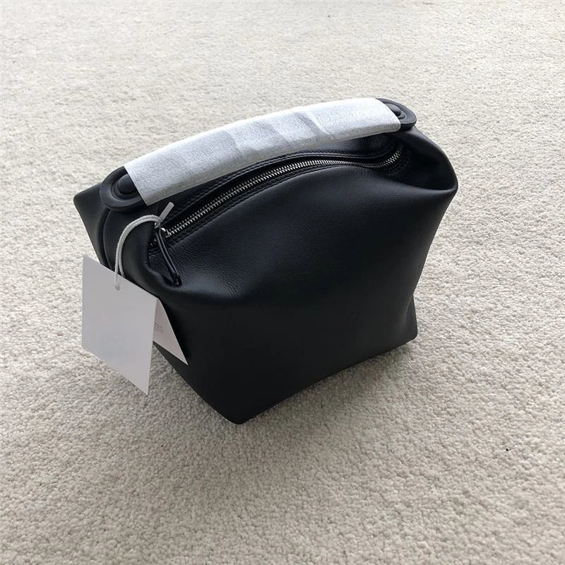 Niche Design Advanced Sense Lunch Box Bag Female Genuine Leather Large Capacity Bucket Bag Casual Commuter All-match Bolsos