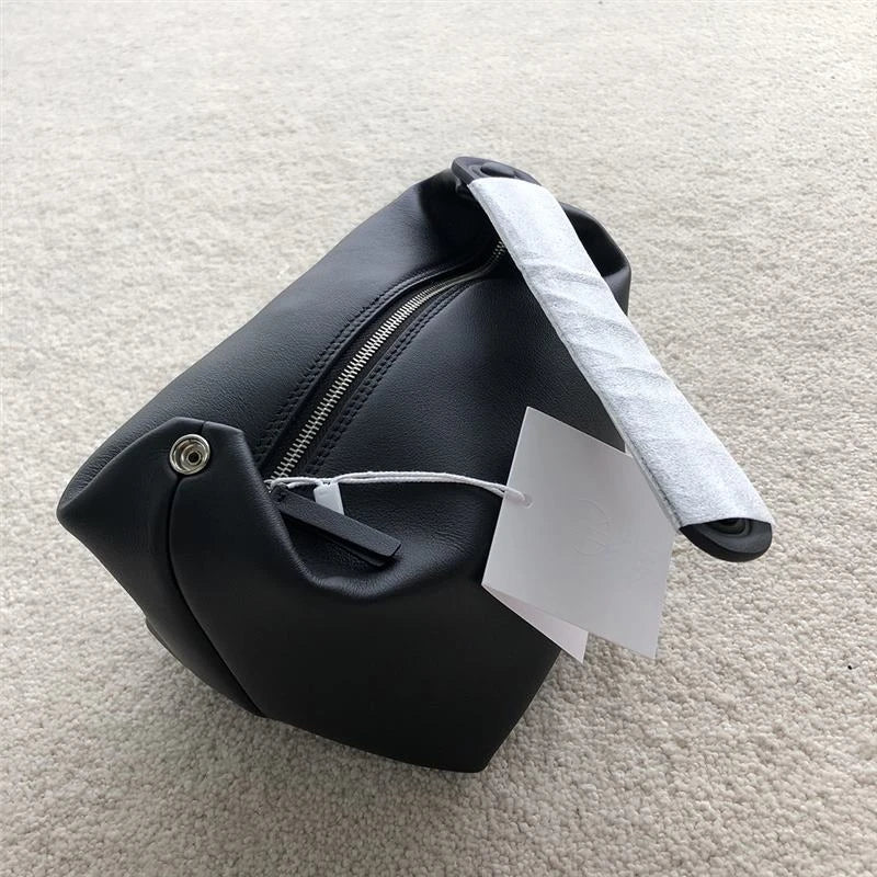 Niche Design Advanced Sense Lunch Box Bag Female Genuine Leather Large Capacity Bucket Bag Casual Commuter All-match Bolsos