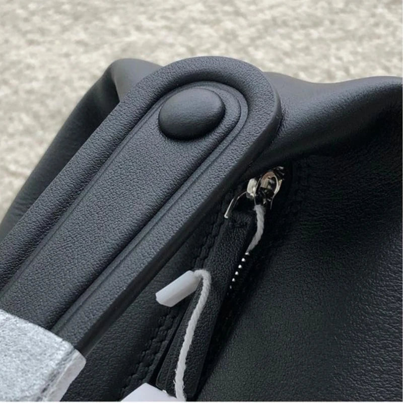 Niche Design Advanced Sense Lunch Box Bag Female Genuine Leather Large Capacity Bucket Bag Casual Commuter All-match Bolsos