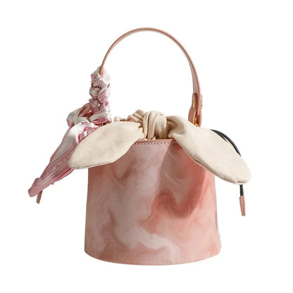 Niche Design Ethnic Style Bucket Handbag Women's 2024 Summer New High-quality Texture One-shoulder Messenger Bag