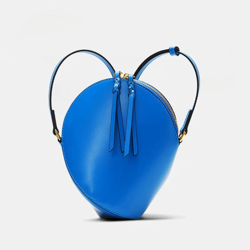 Niche Design Ins Style Candy Color Pea Bag Handbag Crossbody Bag Genuine Leather Women's Bag Ladies Hand Bags Designer Luxury