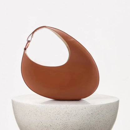 Niche Design Italian Shoulder Women's 2024 Personalized Oval Crescent Irregular Large Capacity Underarm Bag