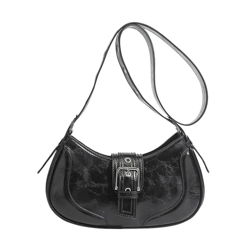 Niche Design Saddle Bag 2024 New Style Simple Retro Ancient Armpit Bag Shoulder Bags High-end Texture Crossbody Bags for Women