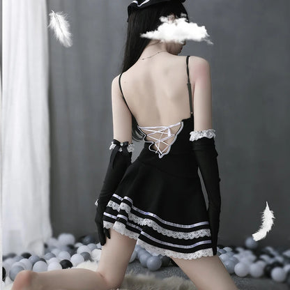 Nightdress Sexy Women Hot Dress A-line Skirt Girl Sleepwear Temptation Lolita Gothic Lace Nightgown Nightwear Sukienka
