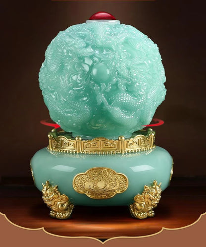 Nine Turns Qiankun Tripod Ornaments Attract Wealth Dragon Green Dragon Tripod Home Living Room Store Opening Gift