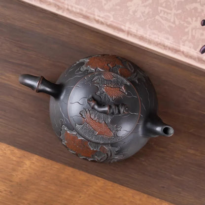 Nixing Clay Handmade Master Teapot Carving filter handmade nixing clay customized gifts authentic theiere