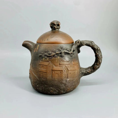 Nixing Clay Handmade Master Teapot Carving filter handmade nixing clay customized gifts authentic theiere