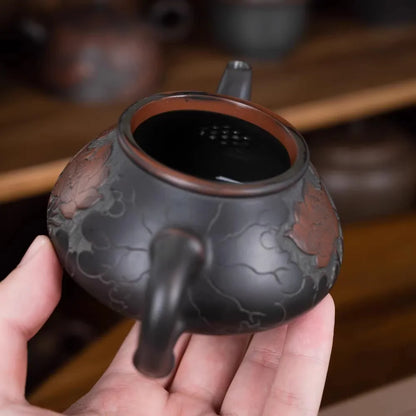 Nixing Clay Handmade Master Teapot Carving filter handmade nixing clay customized gifts authentic theiere